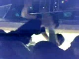 Drunk couple making out on the street