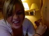 Amateur blonde blowjob on webcam