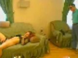 Dad catches fingering stepdaughter