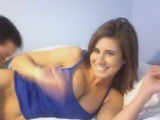 Shy big tit college girl nervous about fucking on cam