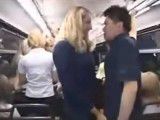 Stroking strangers cock on bus