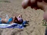 Crazy Dude Cums On The Random Girls On The Public Beach