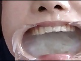  Lots of cum in her mouth! 
