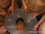 Group Of Guys Pissing On Her Face - Gang bang Videos