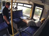 Sleeping Babe Woken Up And Fucked In The Bus