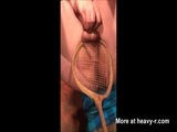 Ass And Balls Punishment With Tennis Racket - Ass Videos