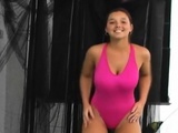  Christina Model In Pink Swimsuit 