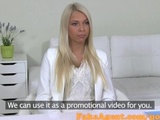 FakeAgent Creampie for smoking hot blonde in Casting 