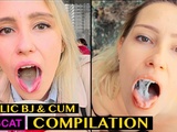  Risky Blowjob with Cum in Mouth & Swallow - Public Agent Pickup Student to Outdoor Sucking / Kisscat 